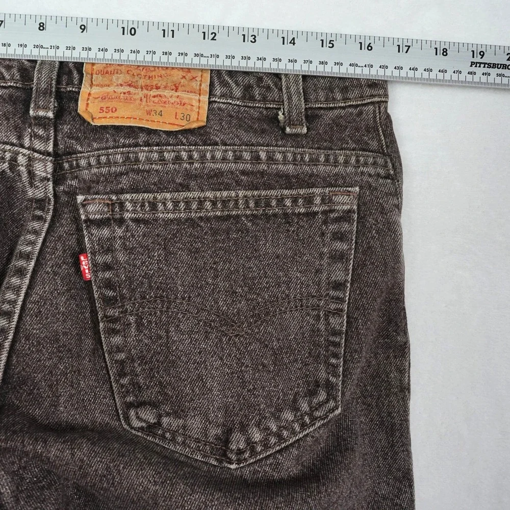 Vintage Levi's 550 Jeans 34x30 Made in USA Faded Purple Stonewash Relaxed Fit 90